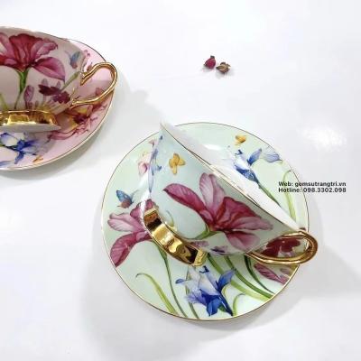 BỘ ẤM CHÉN CHIM HOA CAO CẤP